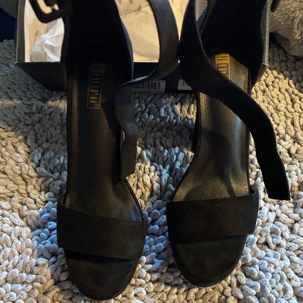 Black platform shoes